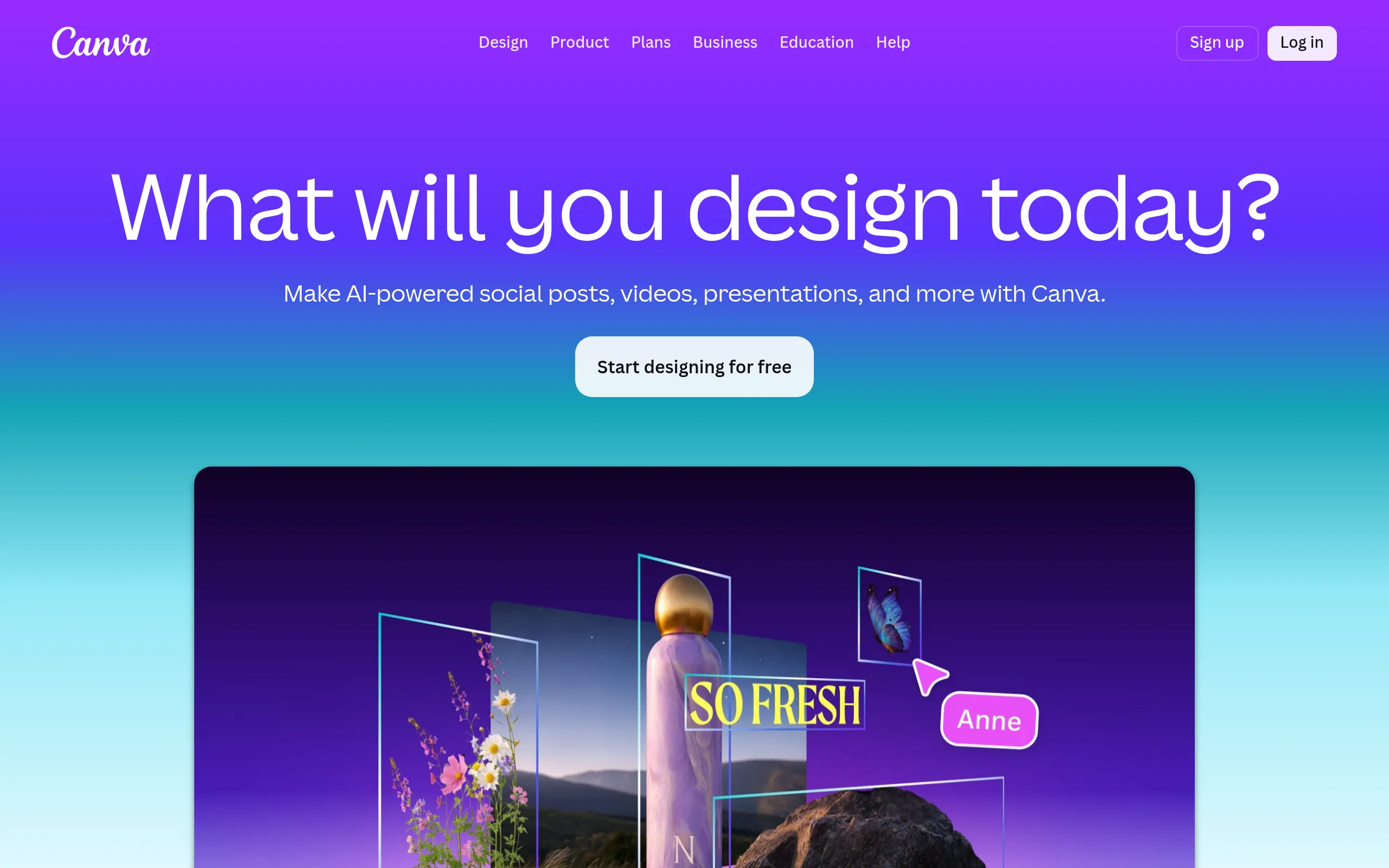 Screenshot of Canva